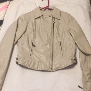 Tan Faux Leather Jacket
